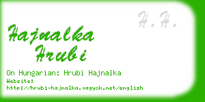 hajnalka hrubi business card